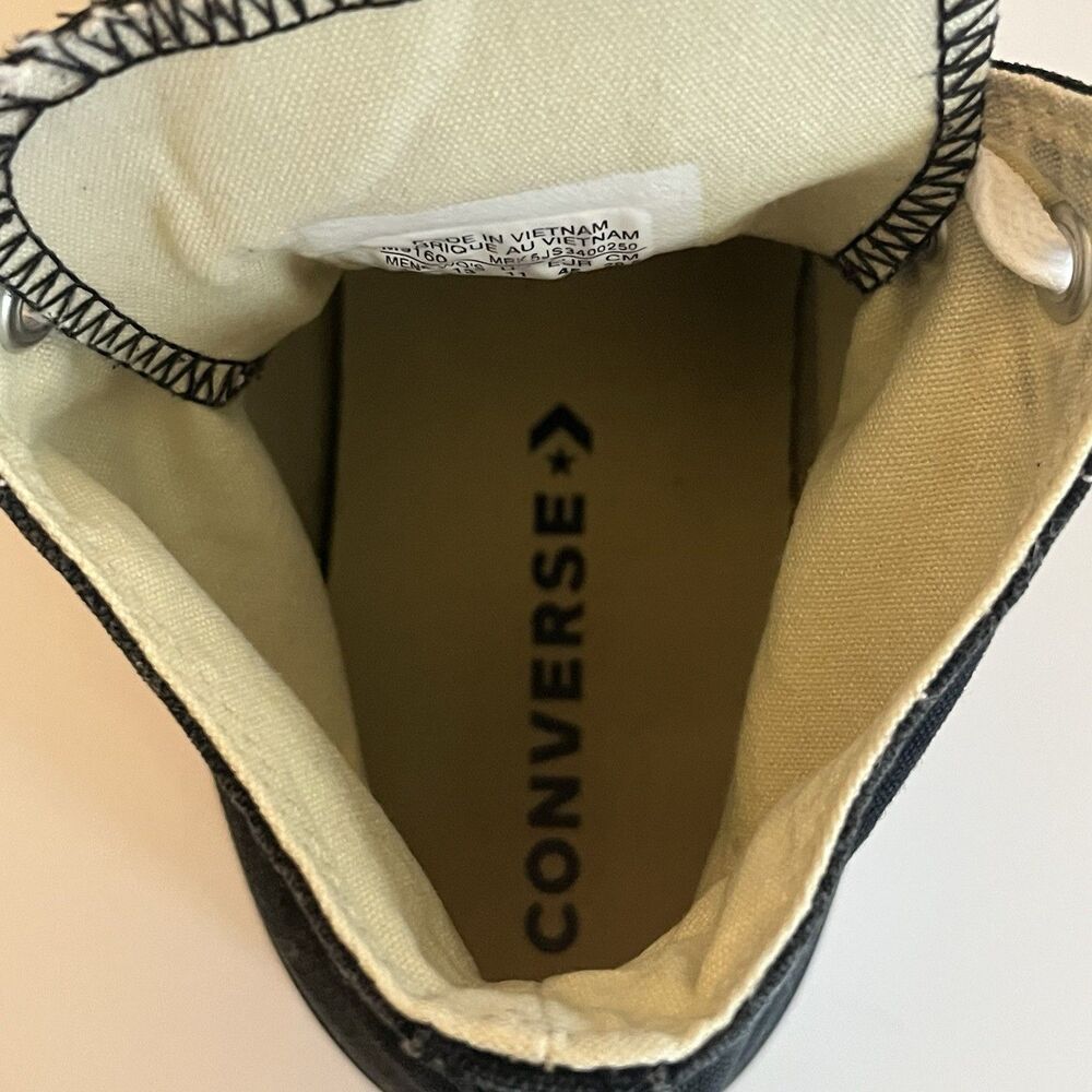 Converse All Star Chuck Taylor High Shoes Womens 13 Black Canvas Grunge Sneakers - Picture 9 of 9
